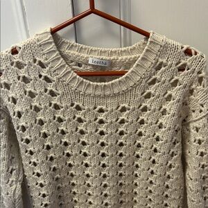 Cream Knit Cashmere Sweater